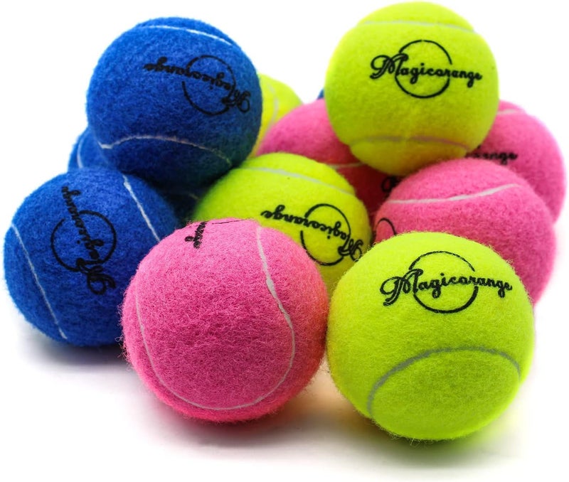 Magicorange Tennis Balls, 12 Pack Advanced Training Tennis Balls Practice Balls, Come with Mesh Bag for Easy Transport, Good for Beginner Training Ball - Image 4